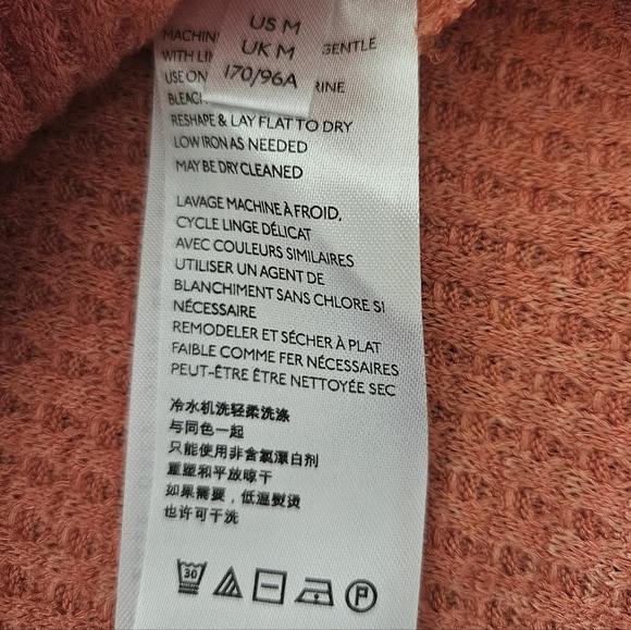 Free People North Shore Tunic Womens Top Sz M Oversize Waffle Knit Comfort - Picture 14 of 15